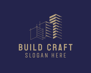 Building Blueprint Contractor logo design