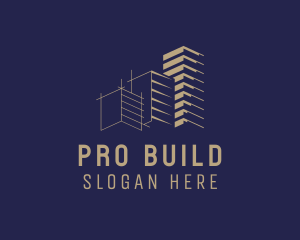 Building Blueprint Contractor logo design