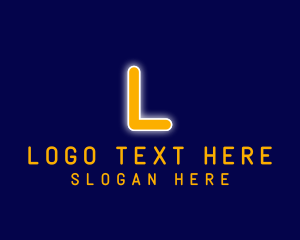 Teenager - Neon Glow Gamer logo design