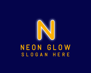 Neon Glow Gamer logo design