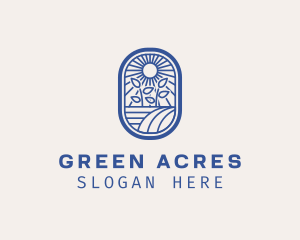 Land - Plant Field Grower logo design