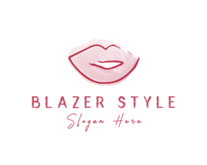 Watercolor Lips Styling logo design