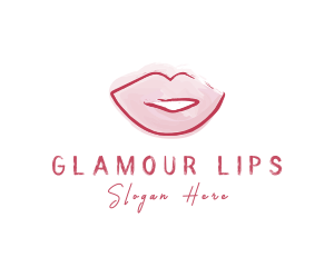 Watercolor Lips Styling logo design