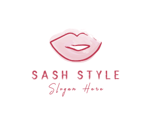 Watercolor Lips Styling logo design