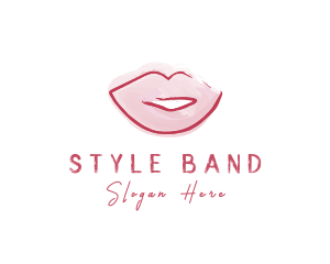 Watercolor Lips Styling logo design