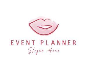 Female - Watercolor Lips Styling logo design