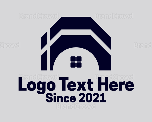 Geometric House Contractor Logo