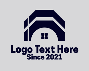 Realtor - Geometric House Contractor logo design