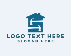 Log - Roofing Carpentry Tools logo design