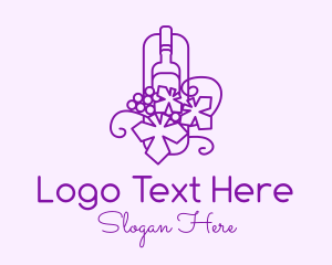 Purple - Wine Grapes Vineyard logo design