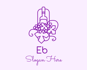 Purple - Wine Grapes Vineyard logo design