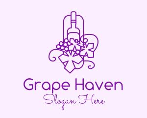 Vineyard - Wine Grapes Vineyard logo design