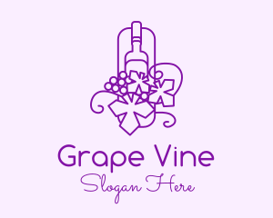 Grapes - Wine Grapes Vineyard logo design