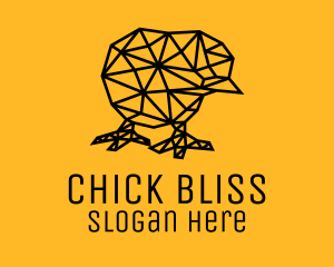 Chick - Simple Chick Line Art logo design