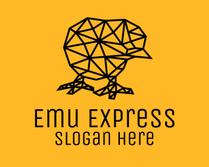 Emu - Simple Chick Line Art logo design