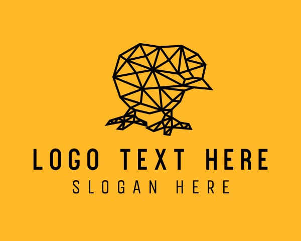 Chick - Simple Chick Line Art logo design