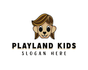 Cartoon Child Kid logo design