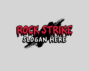 Rock Band Brush Stroke logo design