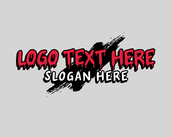 Horror - Horror Brush Stroke logo design