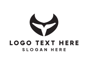 Longhorn - Cow Bull Horns logo design