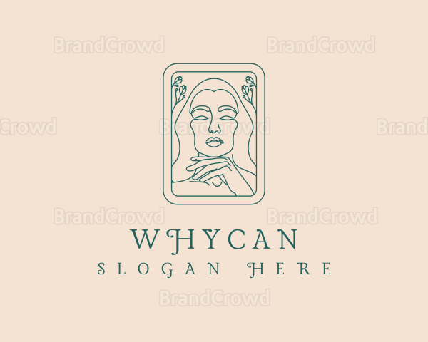 Beautiful Woman Card Logo