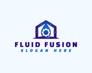 Water Pipe Plumbing logo design