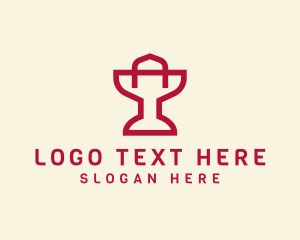 Distillery - Shopping Bag Wine Glass logo design