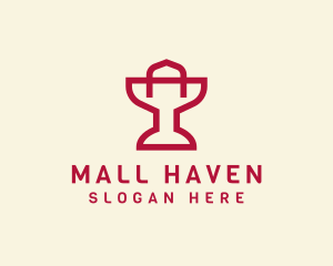 Shopping Bag Wine Glass logo design