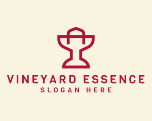 Shopping Bag Wine Glass logo design