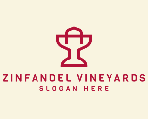 Shopping Bag Wine Glass logo design