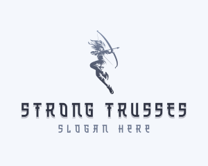 Strong Woman Archer logo design