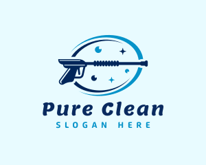 Pressure Washer Cleaning logo design