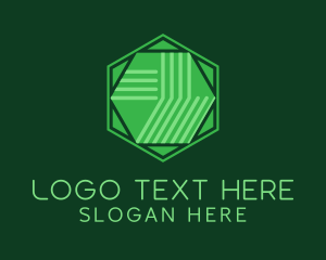 Online - Digital Processing Hexagon logo design