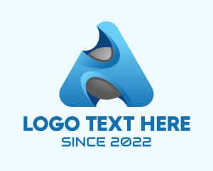 Animation - 3D Tech Letter A logo design