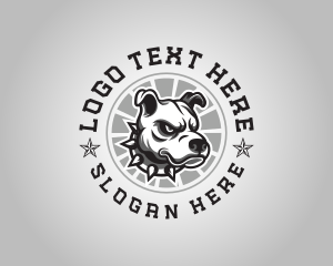 Fierce Pitbull Dog logo design