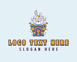 Party Planning - Party Castle Bunny logo design