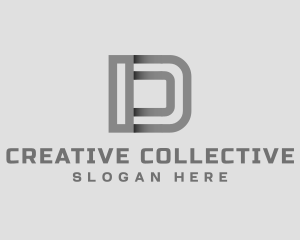 Generic Striped Agency Letter D logo design