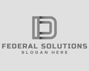 Generic Striped Agency Letter D logo design