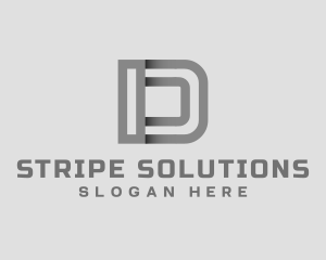 Stripe - Generic Striped Agency Letter D logo design