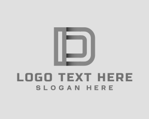 Generic Striped Agency Letter D Logo