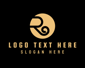 Round - Elegant Ornate Letter R logo design