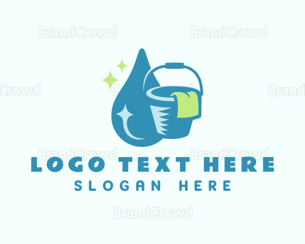 Bucket Cleaning Droplet Logo