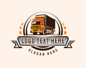 Parcel - Cargo Shipping Transport Truck logo design