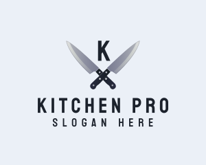 Kitchen Chef Knife logo design