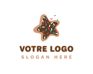 Heart Shape - Star Cookie Snack logo design