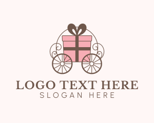 Horse Cart - Present Gift Carriage logo design
