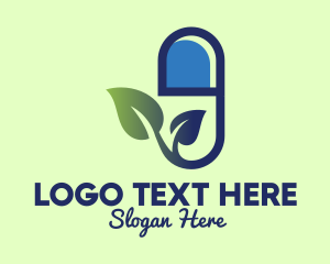 Organic Herbal Medicine Pill Logo