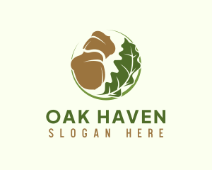 Oak - Acorn Leaf Farm logo design