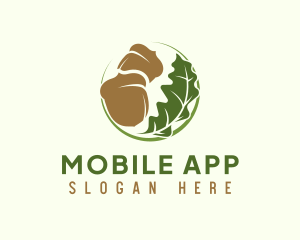 Oaknut - Acorn Leaf Farm logo design