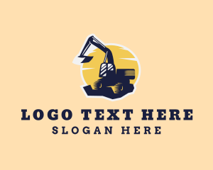 Construction Excavator Machinery Logo